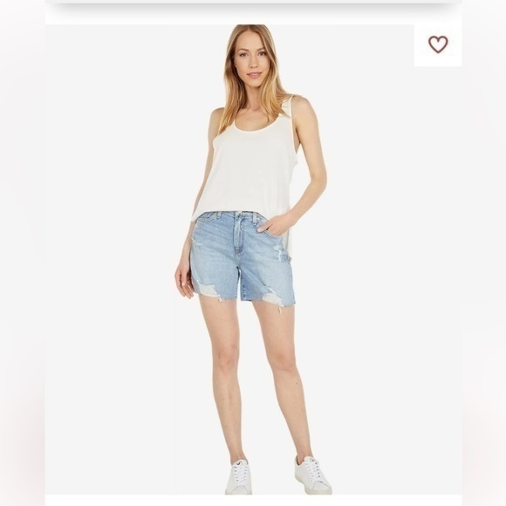 NEW Hudson Jeans Devon High-Rise Biker Shorts in Lift Me Up Size 27